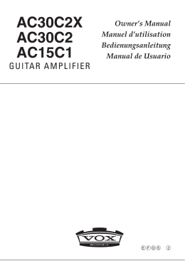 AC30C2X/AC30C2/AC15C1 Owner`s Manual