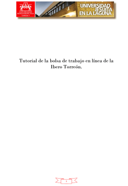 Tutorial de la bolsa de trabajo en línea de la Ibero Torreón.