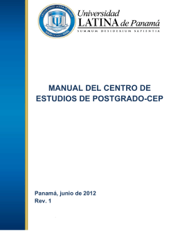 Manual del Centro de Estudios de Postgrado