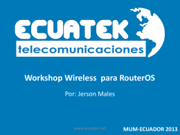 Workshop Wireless para RouterOS - MUM
