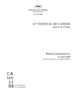 61 FESTIVAL DE CANNES