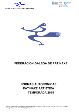 NORMAS AUTONOMICAS 2015 - Federación Galega de Patinaxe