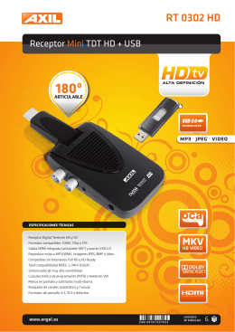 Receptor Mini TDT HD + USB RT 0302 HD