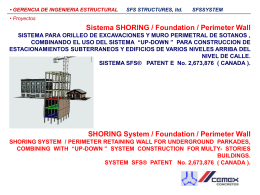 Sistema SHORING / Foundation / Perimeter Wall SHORING System