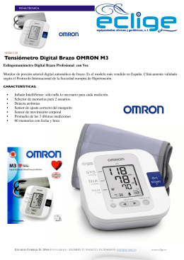 Tensiómetro Digital Brazo OMRON M3