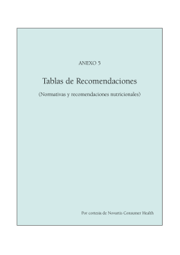 Tablas de Recomendaciones - Sociedad Española de Oncología
