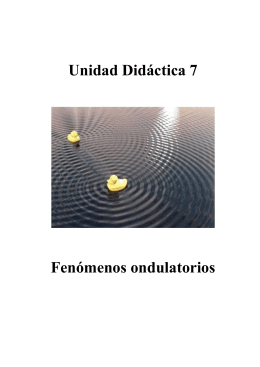 Unidad Didáctica 7 Fenómenos ondulatorios