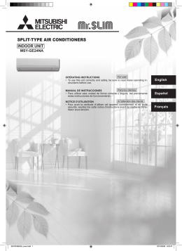 split-type air conditioners - Mitsubishi Electric Cooling & Heating