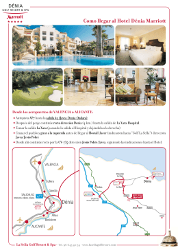 Cómo llegar - Hotel Denia Marriott La Sella Golf Resort & Spa