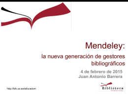 Mendeley: la nueva generación de gestores bibliográficos