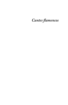 Cantes flamencos - Shearsman Books