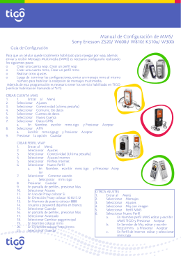 Manual de Configuración de MMS/ Sony Ericsson Z520