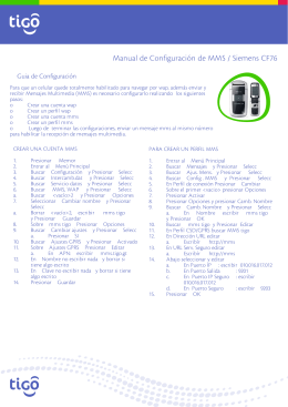 Manual de Configuración de MMS / Siemens CF76