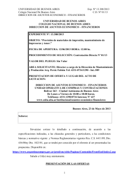 UNIVERSIDAD DE BUENOS AIRES Exp. Nº 13.388/2013 Colegio