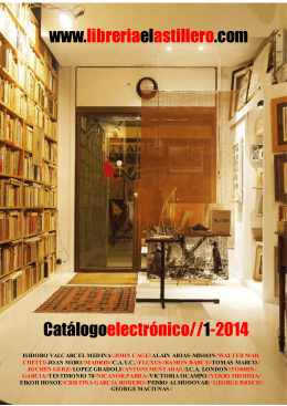 www.libreriaelastillero.com Catálogoelectrónico//1-2014