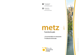 Toeristische gids - Site officiel de l`Office de Tourisme de Metz