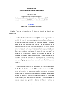 Estatutos UAI - Urantia Asociación Argentina