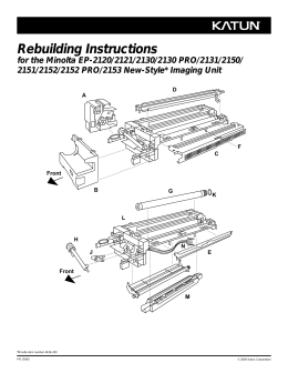 Rebuilding Instructions for the Minolta EP-2120/2121/2130