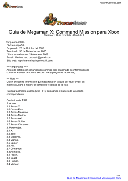 Guia de Megaman X: Command Mission para Xbox
