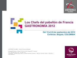 presentacion de los "chefs" - Ambassade de France en Colombie
