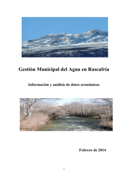 Gestión Municipal del Agua en Rascafría
