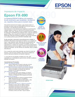 La impresora EPSON FX-890 es una impresora de alto rendimiento