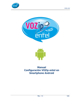 Manual Configuración VOZip entel en Smartphone Android