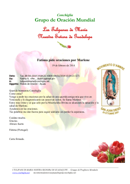 Preghiera Tulipani di Maria
