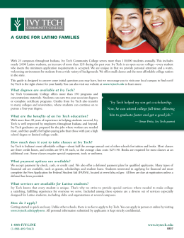 A GUIDE FOR LATINO FAMILIES - Ivy Tech Community College