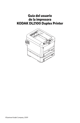 Guía del usuario de la impresora KODAK DL2100 Duplex