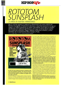 View full article - Rototom Sunsplash