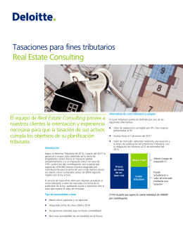 Tasaciones para fines tributarios Real Estate Consulting