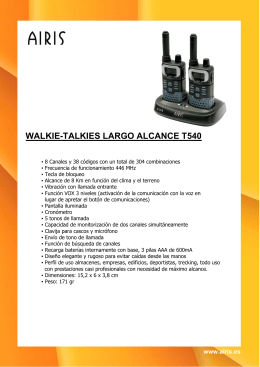 WALKIE-TALKIES LARGO ALCANCE T540