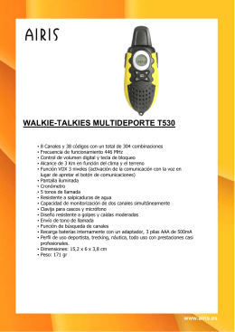 WALKIE-TALKIES MULTIDEPORTE T530