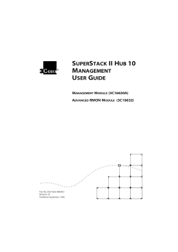 SuperStack II Hub 10 Management User Guide