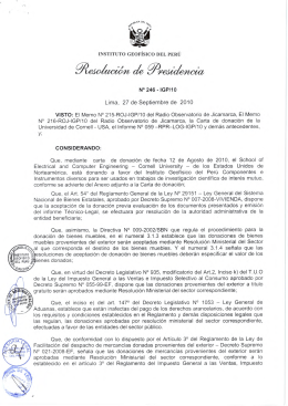 N° 246 - IGP/10 CONSIDERANDO: - Instituto Geofísico del Perú