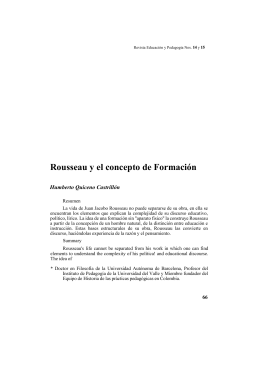 Rousseau y el concepto de Formación