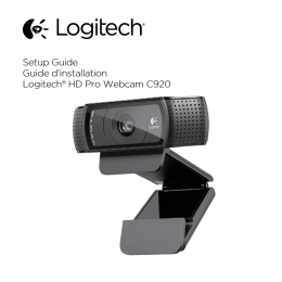 Setup Guide Guide d`installation Logitech® HD Pro Webcam C920