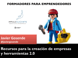 Presentación “Formadores para emprendedores” (PDF 6 Mb)