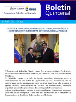 Presentación de PowerPoint - Embajada de Colombia en Venezuela