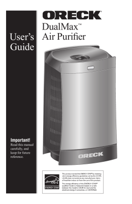 DualMax Air Purifier User`s Guide