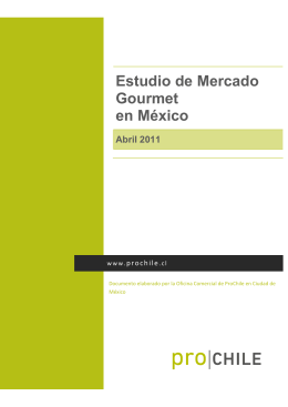 2011 Estudio de Mercado Alimentos Gourmet – México
