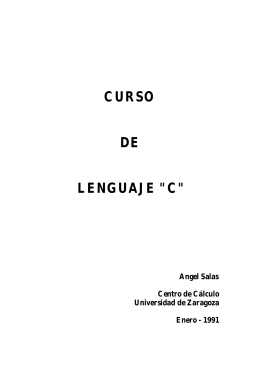 CURSO DE LENGUAJE "C"