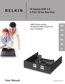 Hi-Speed USB 2.0 4-Port Drive Bay Hub User Manual