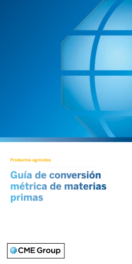 Guía de conversión métrica de materias primas