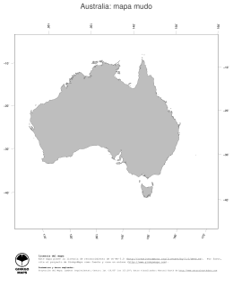 Australia: mapa mudo