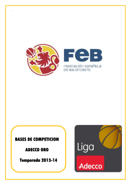 adecco oro 13/14 - Federación Española de Baloncesto