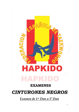 reglamento examen hapkido 1 - Federación Española de Taekwondo