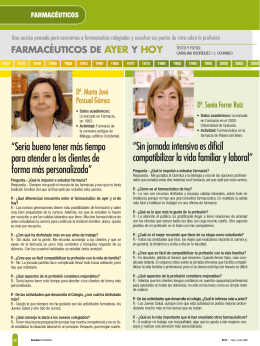 Farmacéuticos de ayer y de hoy - Granada Farmacéutica, revista del