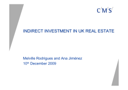 Indirect Investment in UK Real Estate